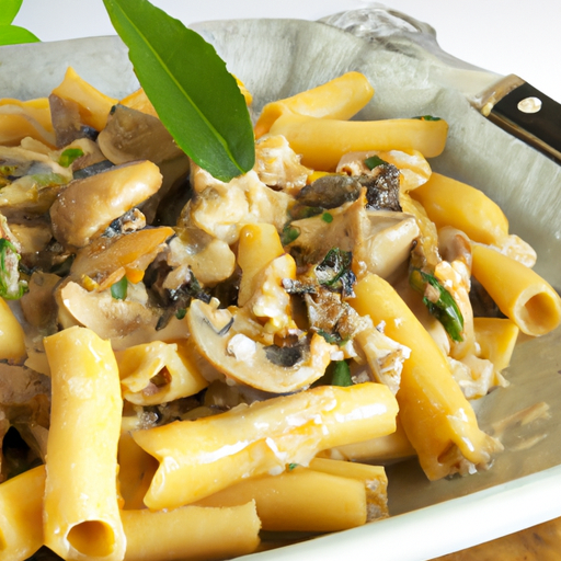 Rigatoni Con Pollo E Funghi Rezept