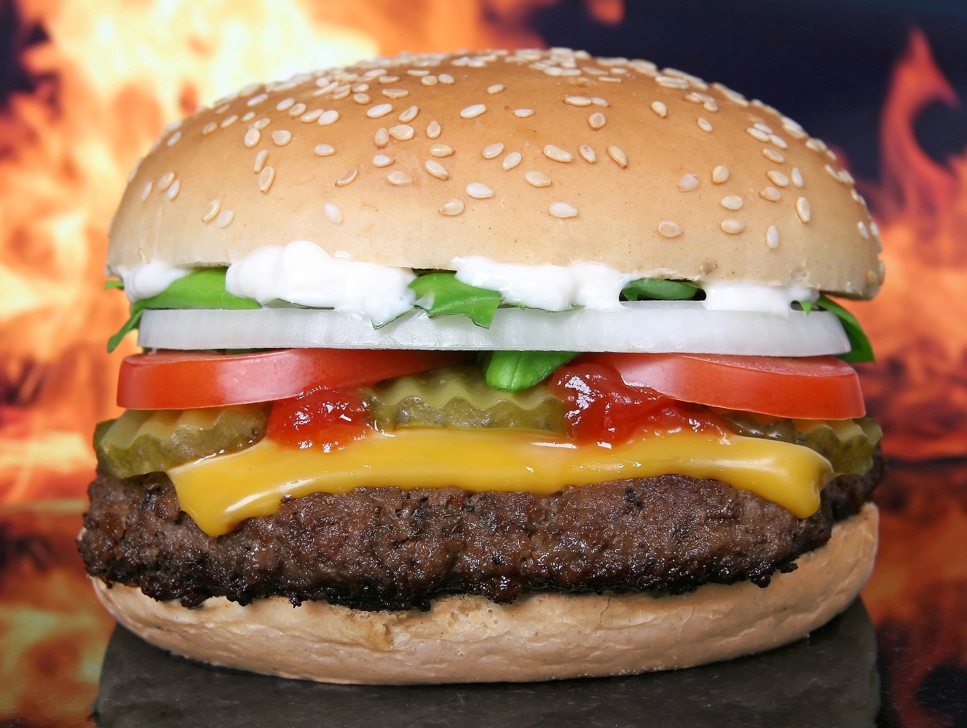 Burger aus Fast Food Restaurant