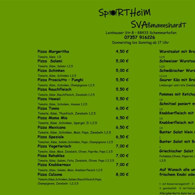 Restaurant "Sportheim Aßmannshardt" in  Schemmerhofen
