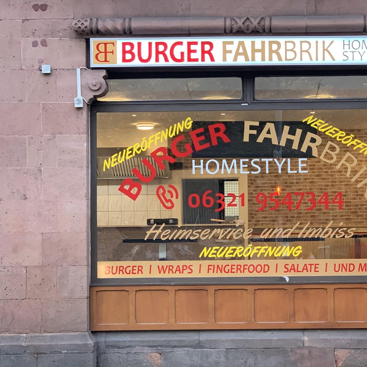 Restaurant "Burgerfahrbrik Homestyle" in Neustadt an der Weinstraße