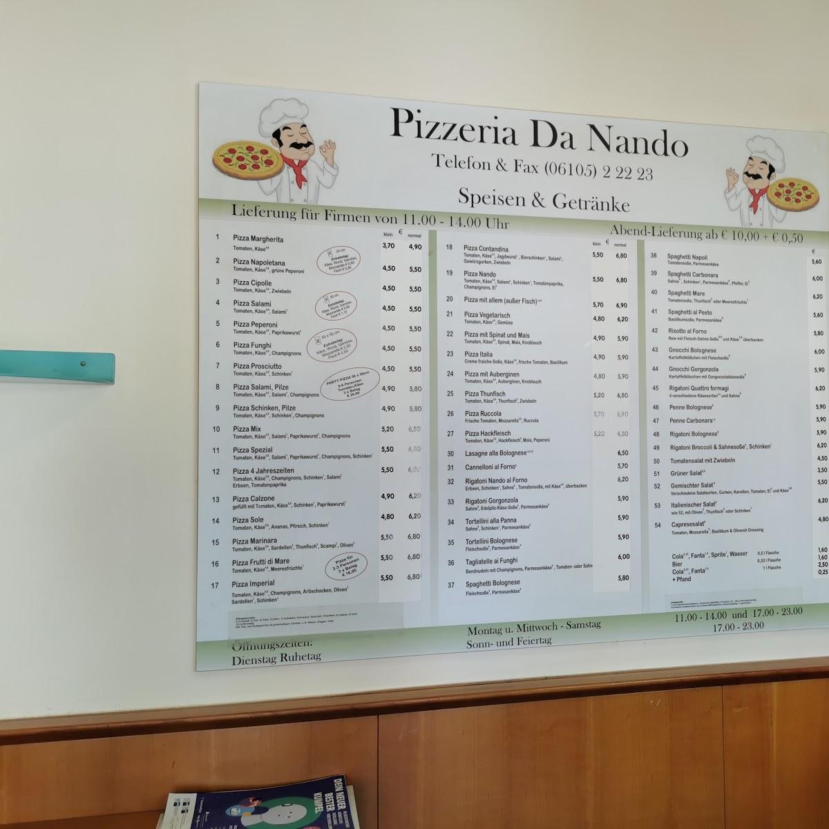 Restaurant "Pizzeria Da Nando" in Mörfelden-Walldorf