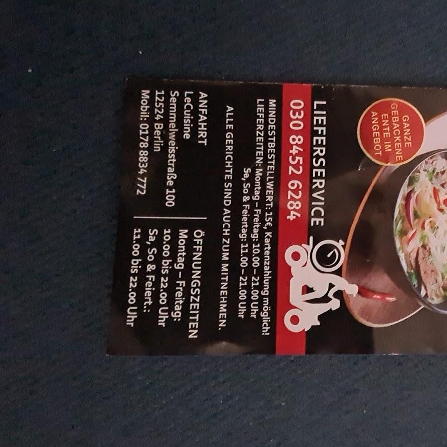 Restaurant "Le Cuisine" in Berlin