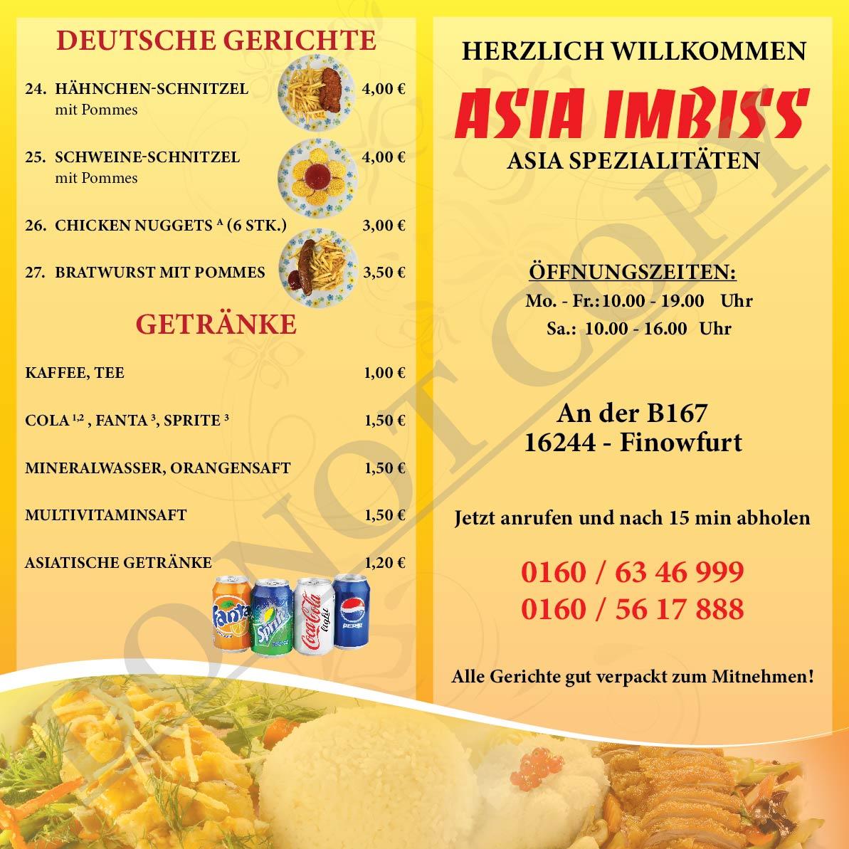 Restaurant "ASIA IMBISS" in Schorfheide