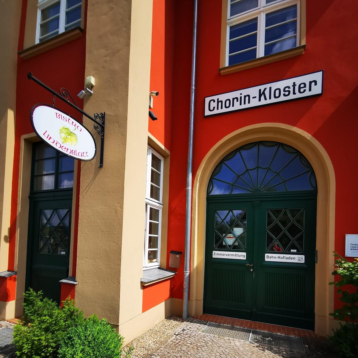 Restaurant "Bistro Lindenblatt - Bahn-Hofladen im Historischen Bahnhof" in Chorin
