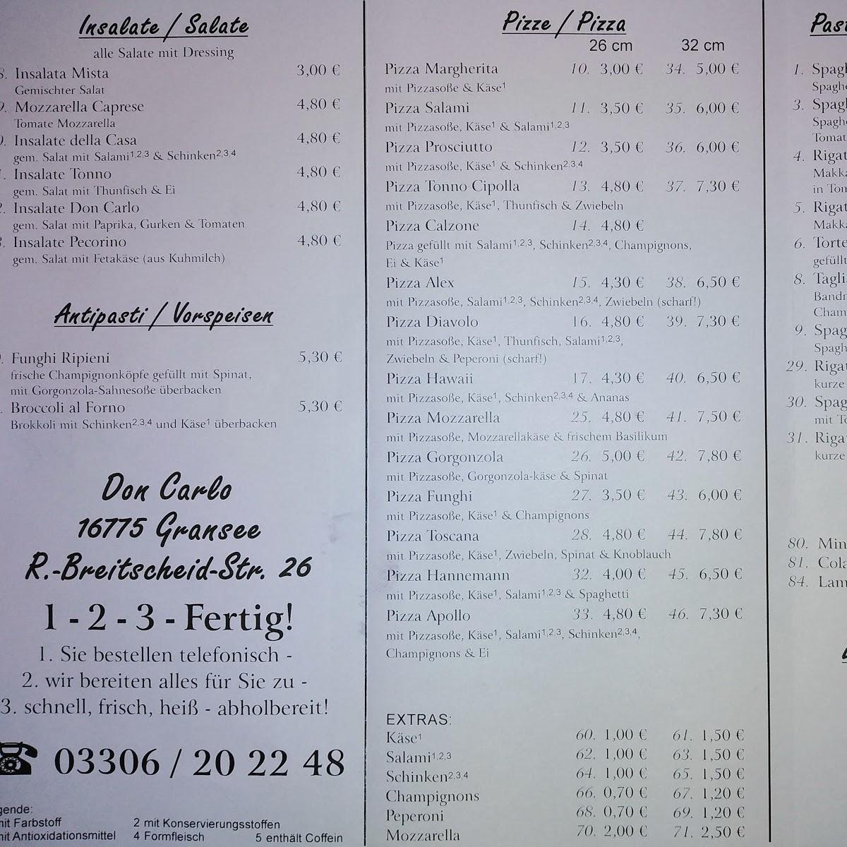 Restaurant "Pizzeria Don Carlo" in Gransee