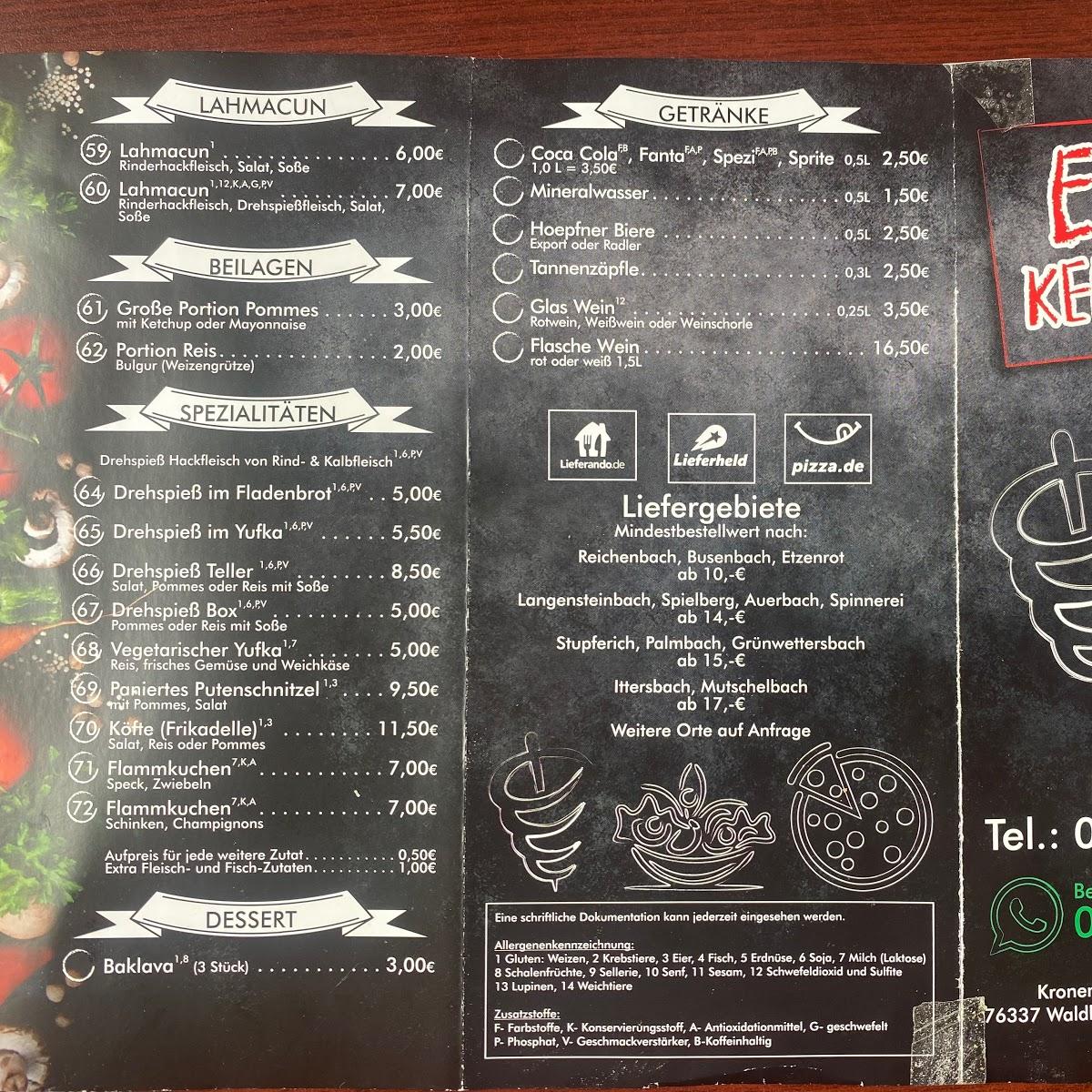 Restaurant "Enfes Lieferservice" in Waldbronn