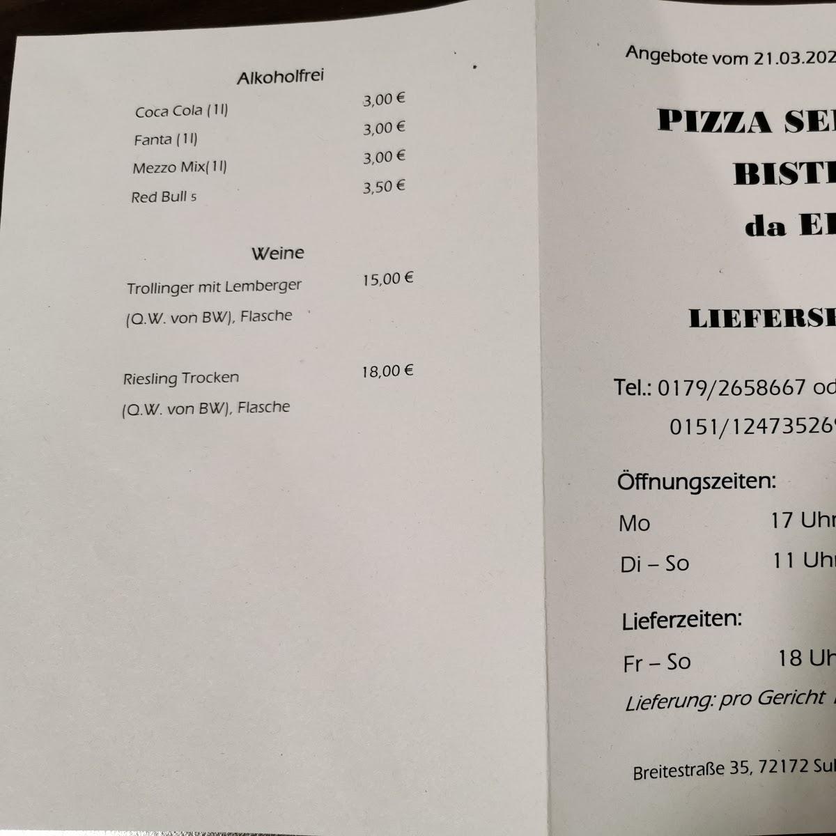 Restaurant "Bistro da Ela" in Sulz am Neckar