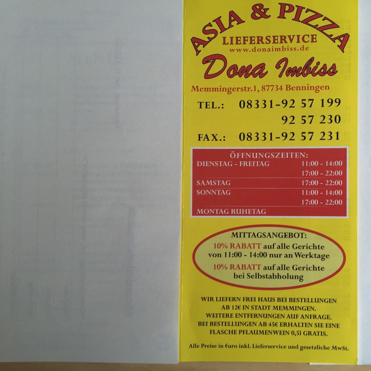 Restaurant "Dona Asia Imbiss" in Benningen