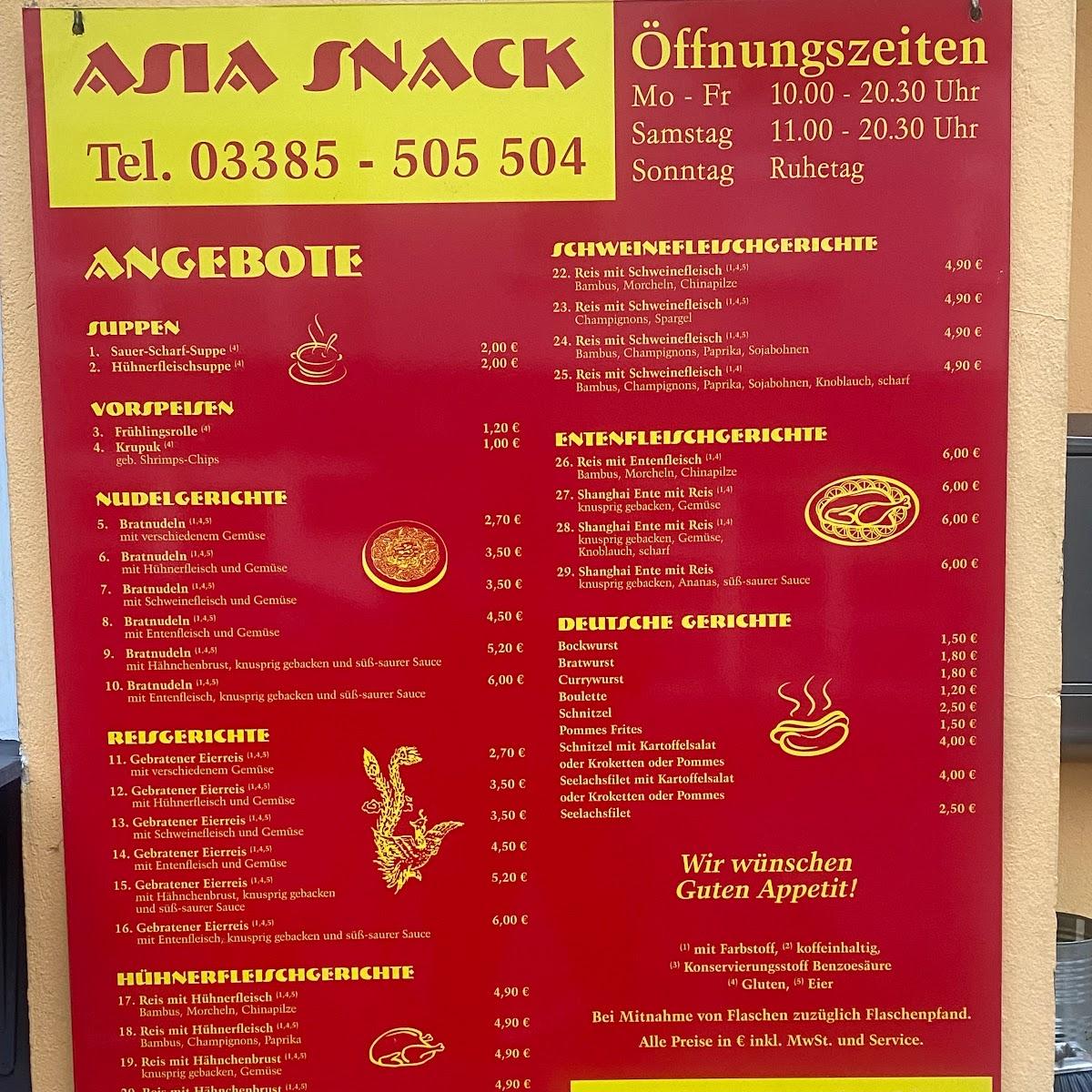 Restaurant "Asia - Snack" in Rathenow