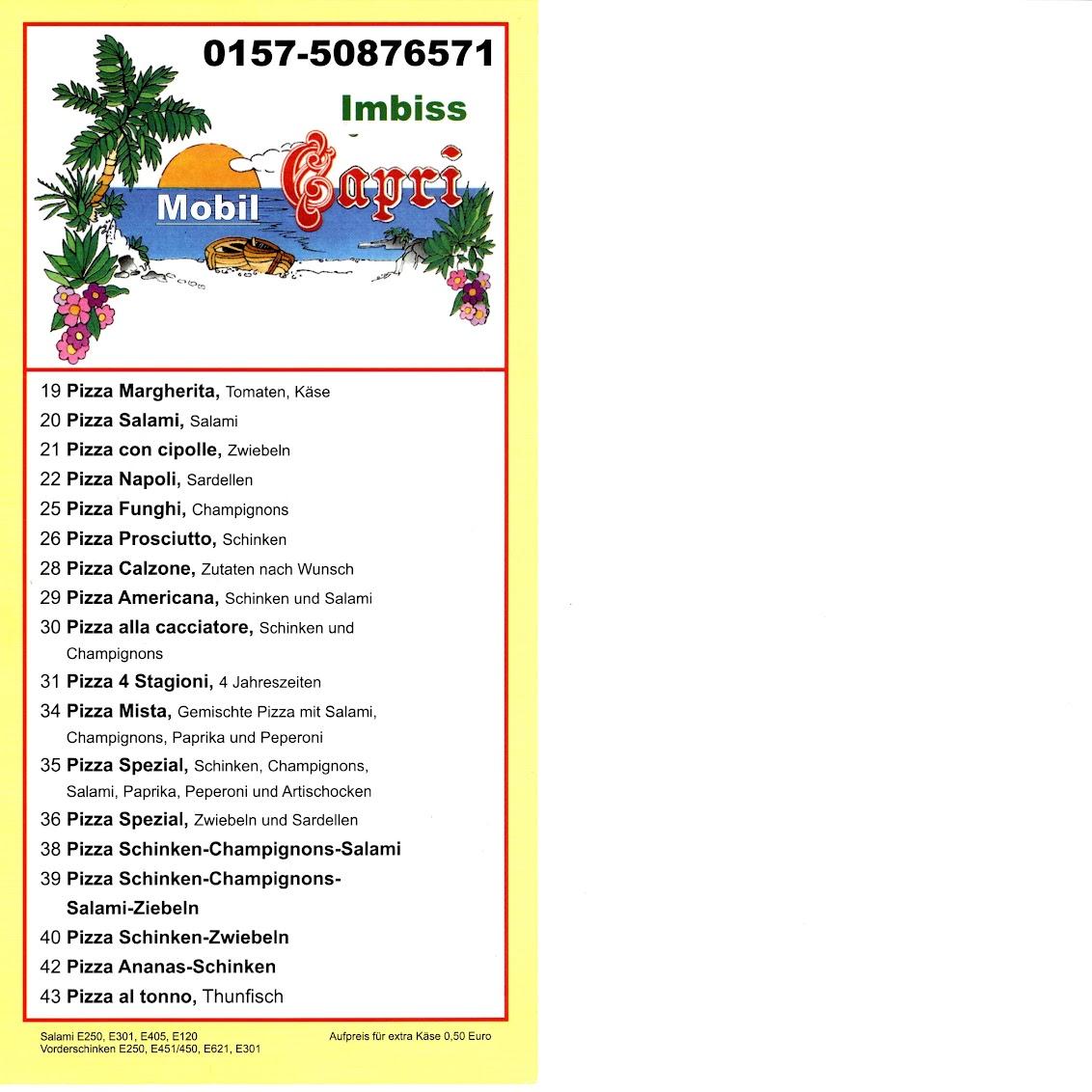 Restaurant "mobile Pizzastation Capri" in Diespeck