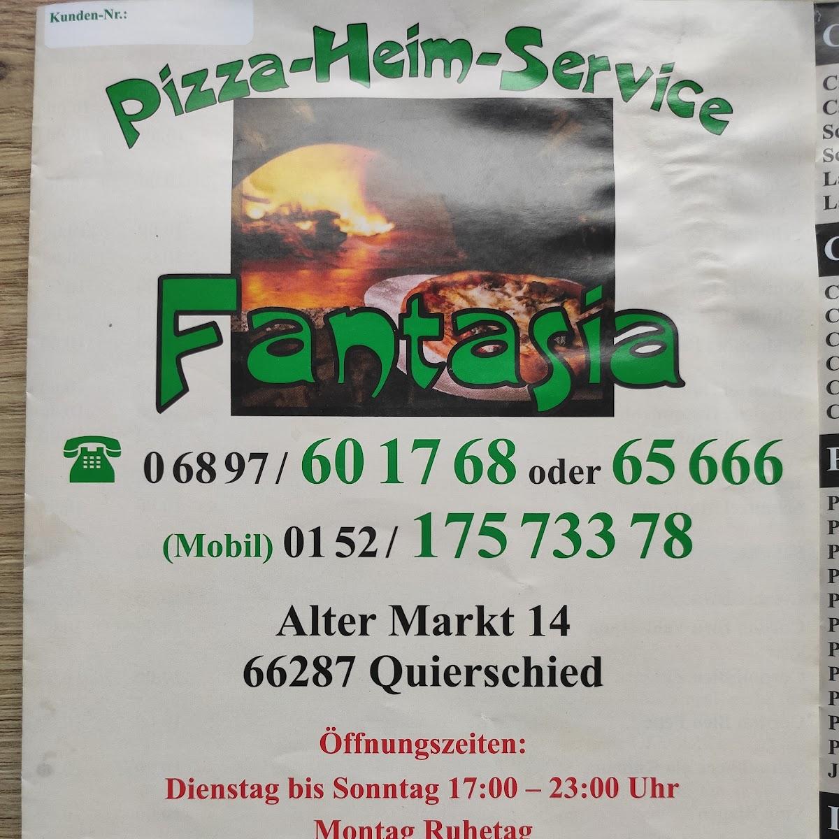 Restaurant "Pizza-Heim-Service Fantasia" in Quierschied