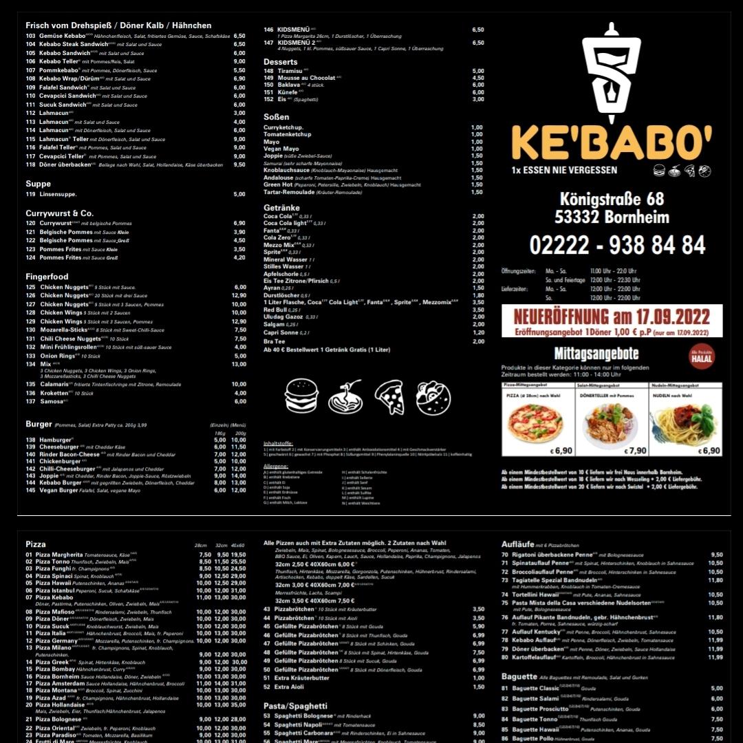 Restaurant "Kebabo Grill  ( Kebab & Pizza )" in Bornheim