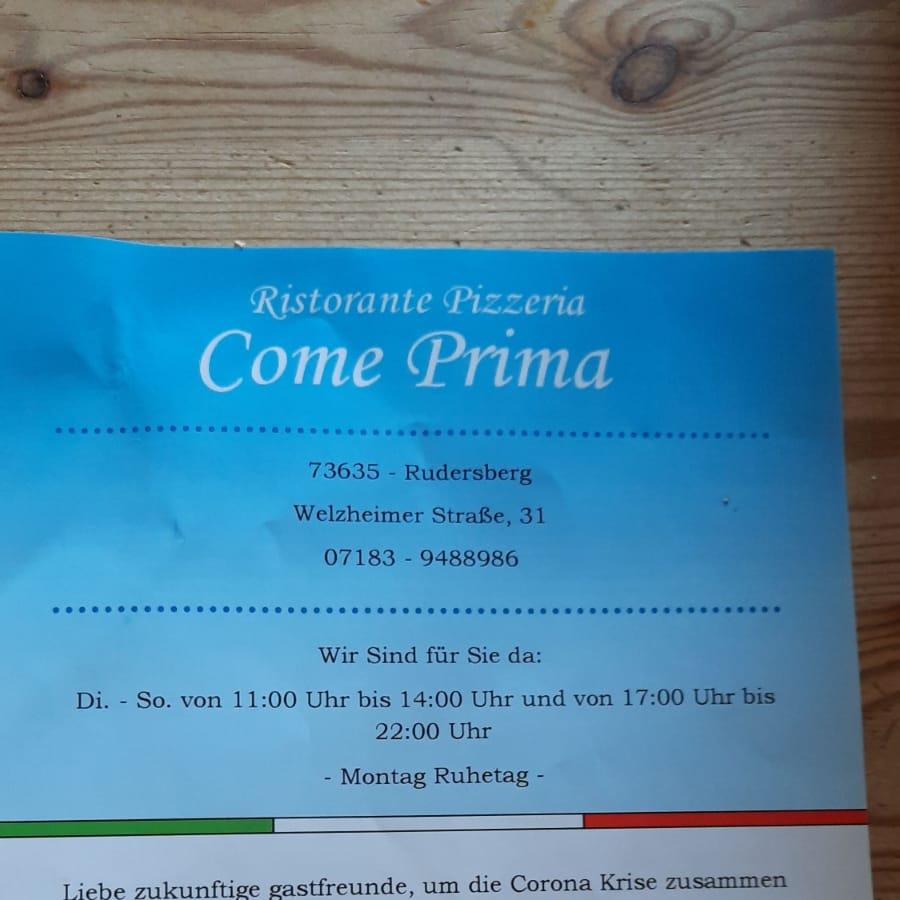 Restaurant "Ristorante Pizzeria Come Prima" in  Rudersberg