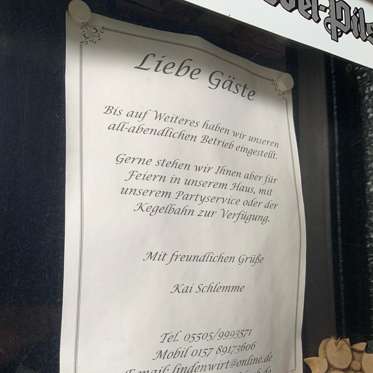 Restaurant "Gaststätte Zur Linde" in Hardegsen