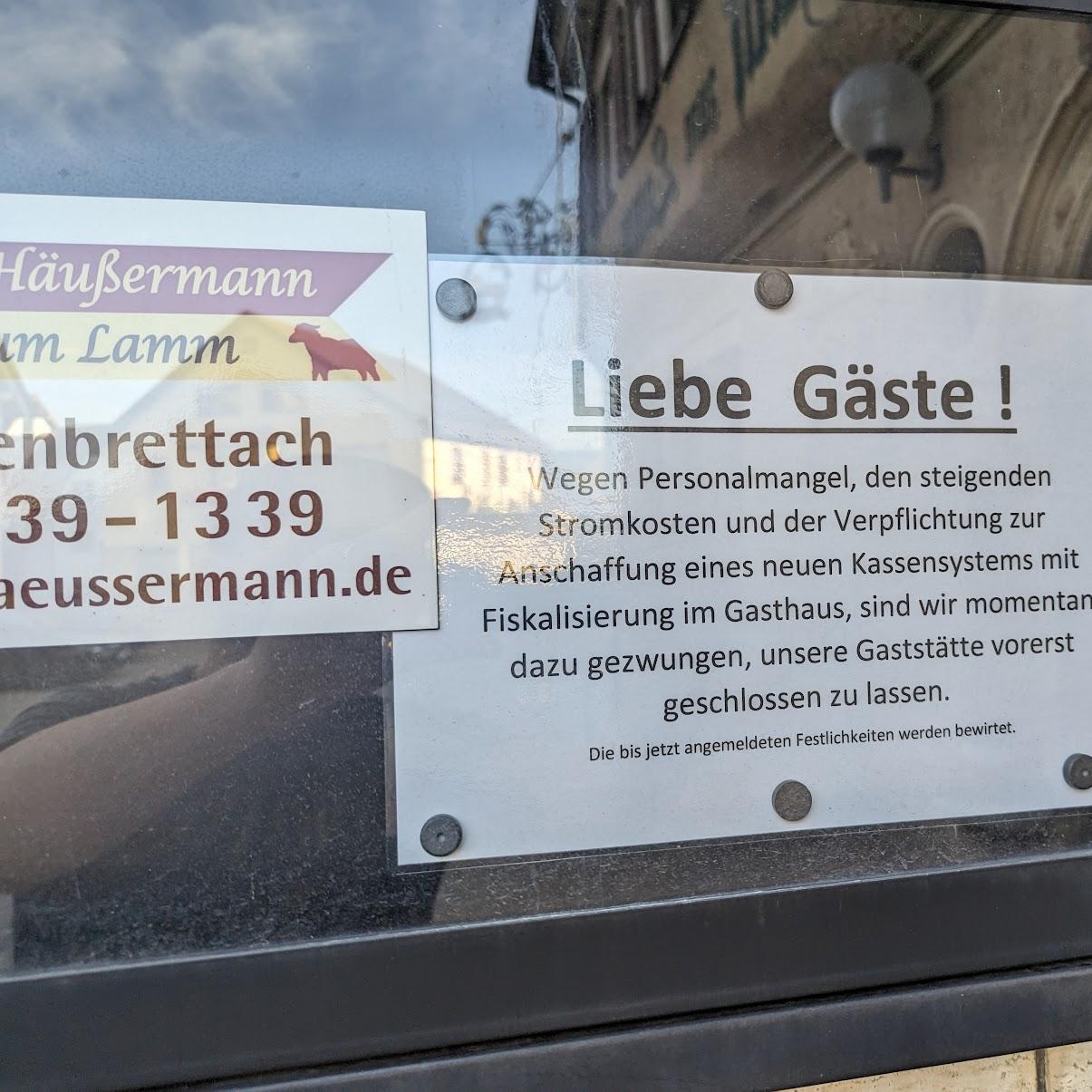 Restaurant "Gasthaus Zum Lamm" in Langenbrettach