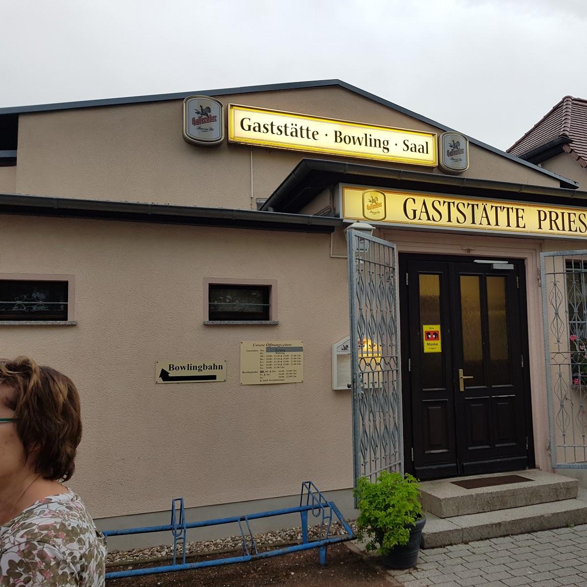 Restaurant "Gaststätte Bowlingbahn Partyservice Priesdorf" in Zörbig