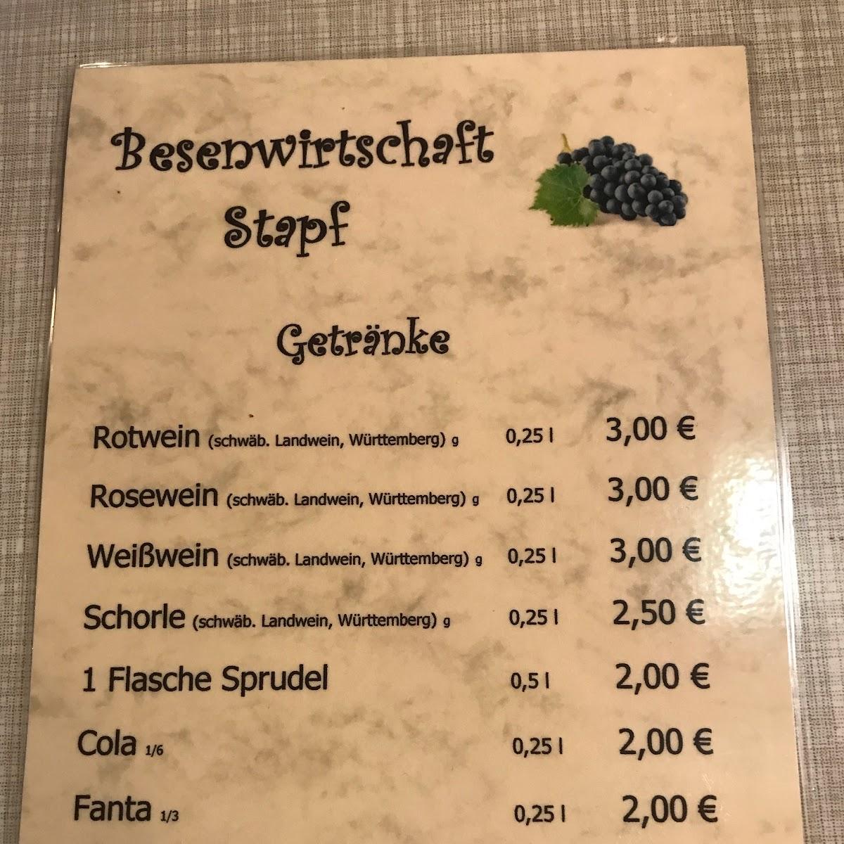 Restaurant "Besenwirtschaft Familie Stapf" in Neckarwestheim