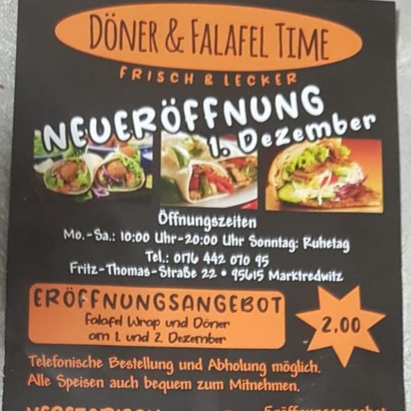 Restaurant "Döner und Falafel Time" in Marktredwitz