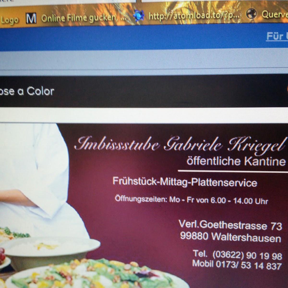 Restaurant "Imbissstube Kriegel" in Waltershausen