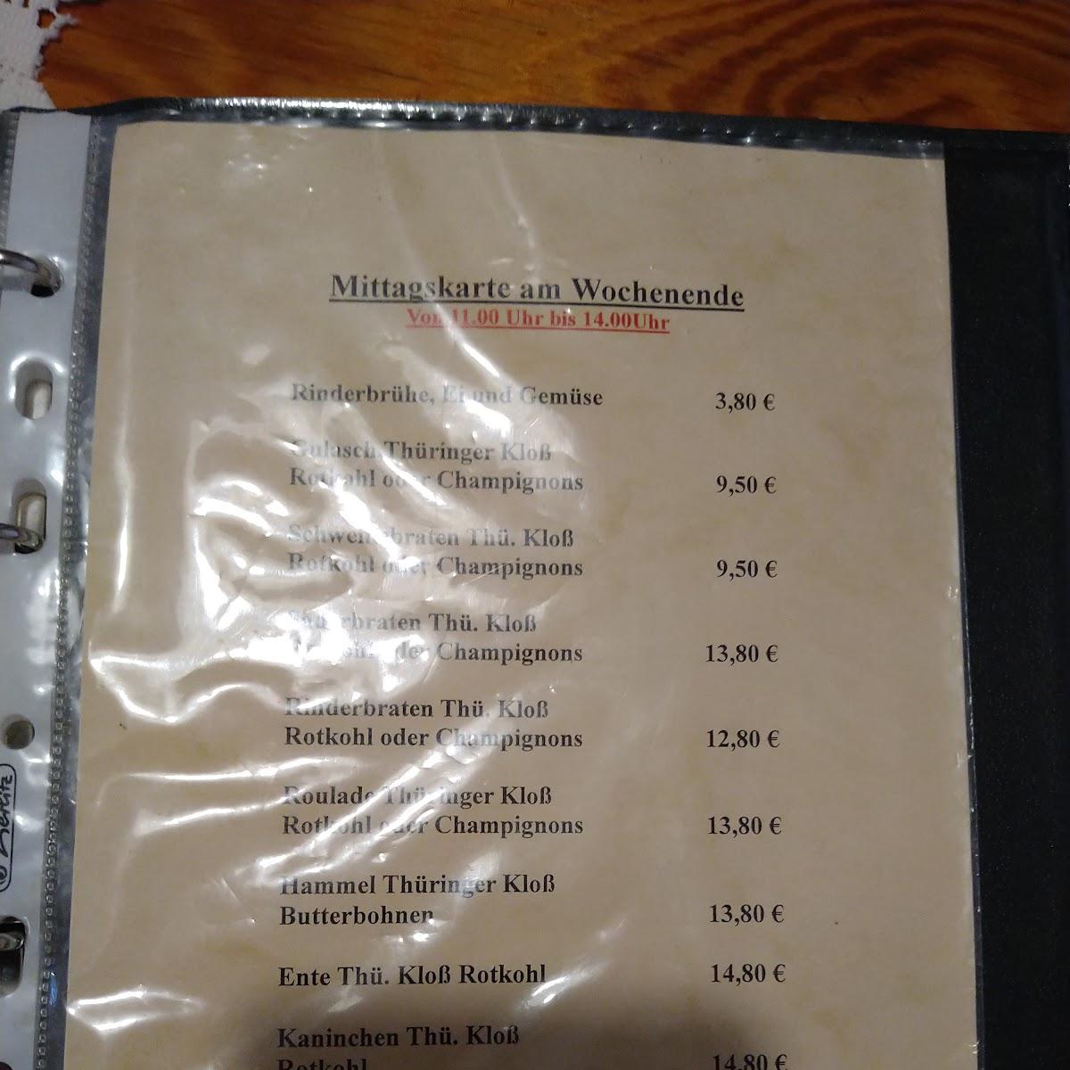 Restaurant "Bergschänke  Gaststätte & Pension" in Kiliansroda