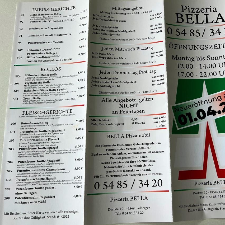 Restaurant "Pizzaria Bella" in Ladbergen