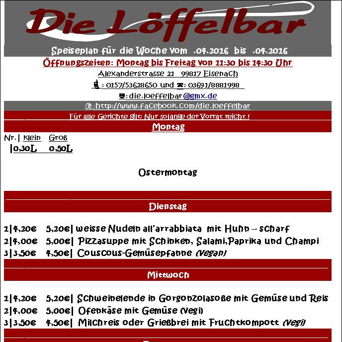 Restaurant "Die Löffelbar" in Eisenach
