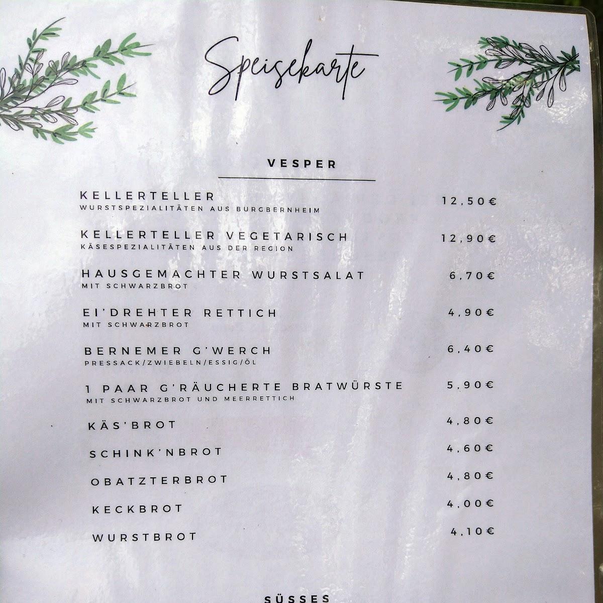 Restaurant "Langskeller" in Burgbernheim