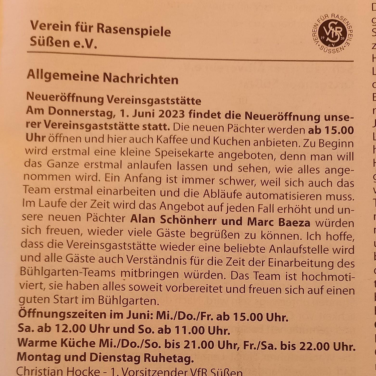 Restaurant "VFR Vereinsgaststätte" in Süßen
