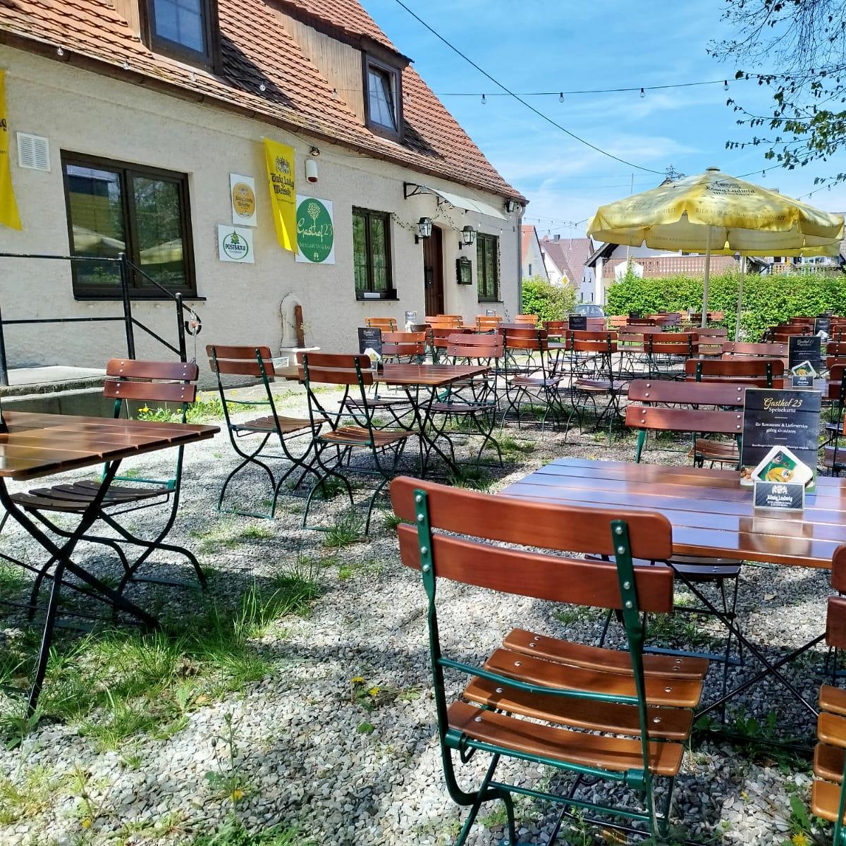 Restaurant "Gasthof 23 - Biergarten & Bar" in Thannhausen