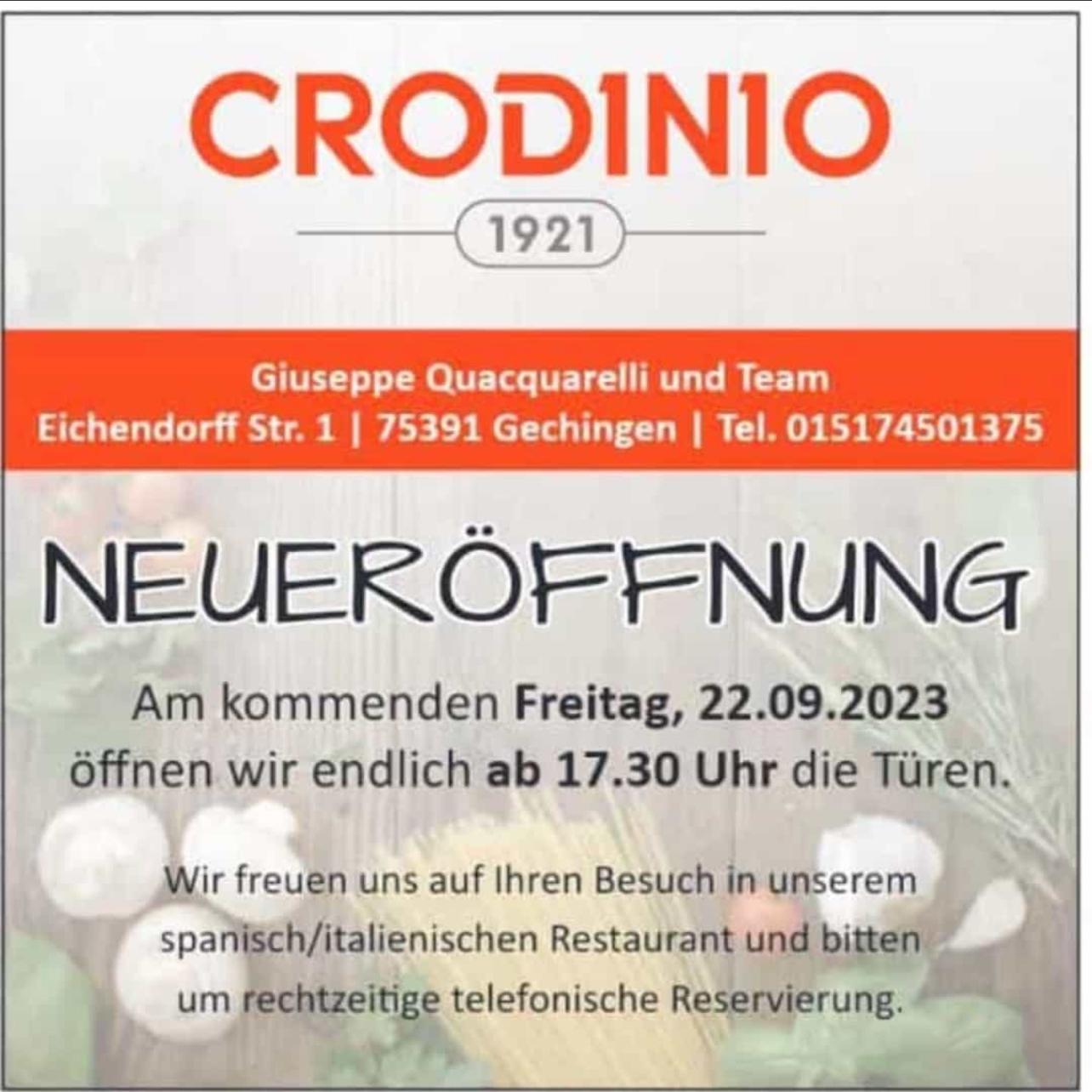 Restaurant "Crodinio 1921" in Gechingen