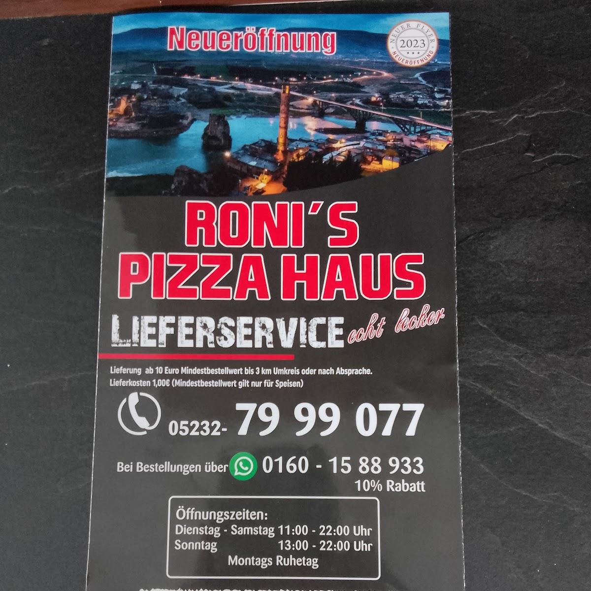 Restaurant "Ronis Pizzahaus" in Lage