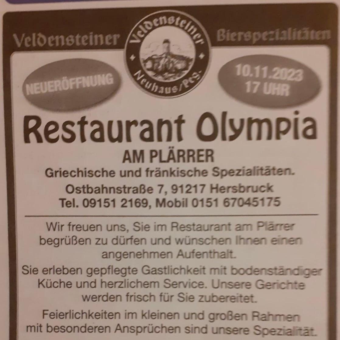 Restaurant "Restaurant Olympia" in Hersbruck