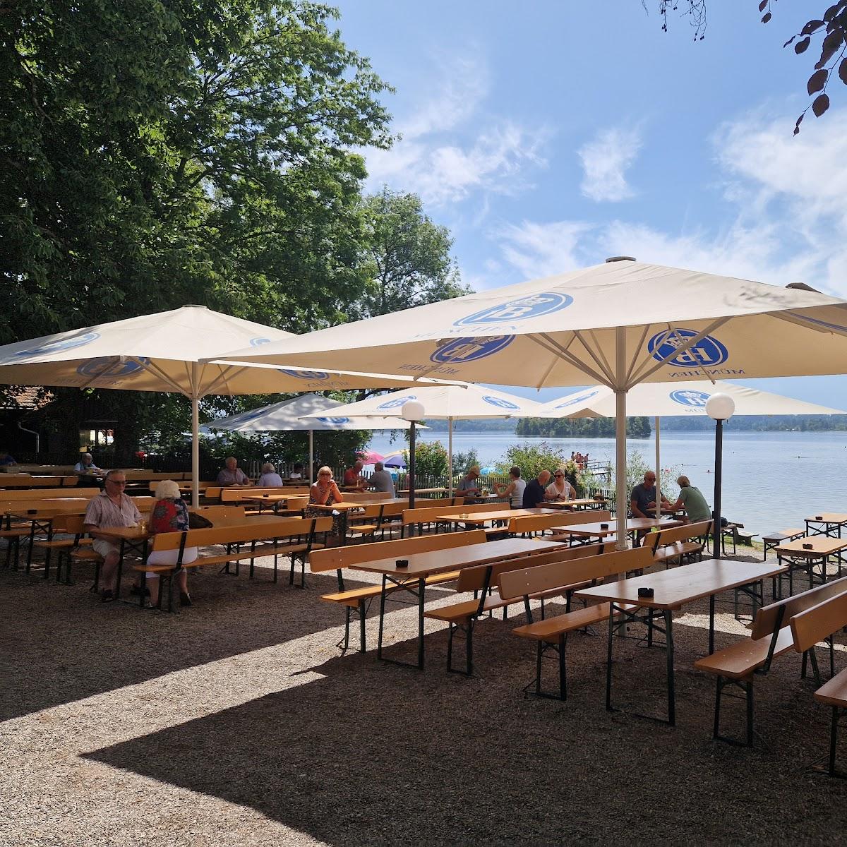 Restaurant "Biergarten Alpenblick" in Uffing am Staffelsee