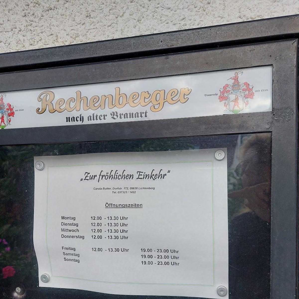 Restaurant "Carola Butter Zur Fröhlichen Einkehr" in Lichtenberg-Erzgebirge