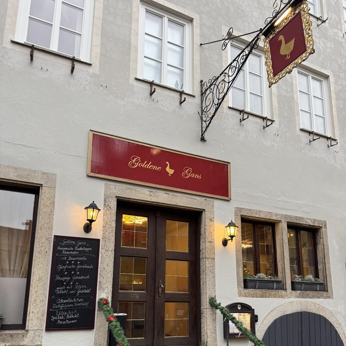 Restaurant "Goldene Gans" in Rothenburg ob der Tauber