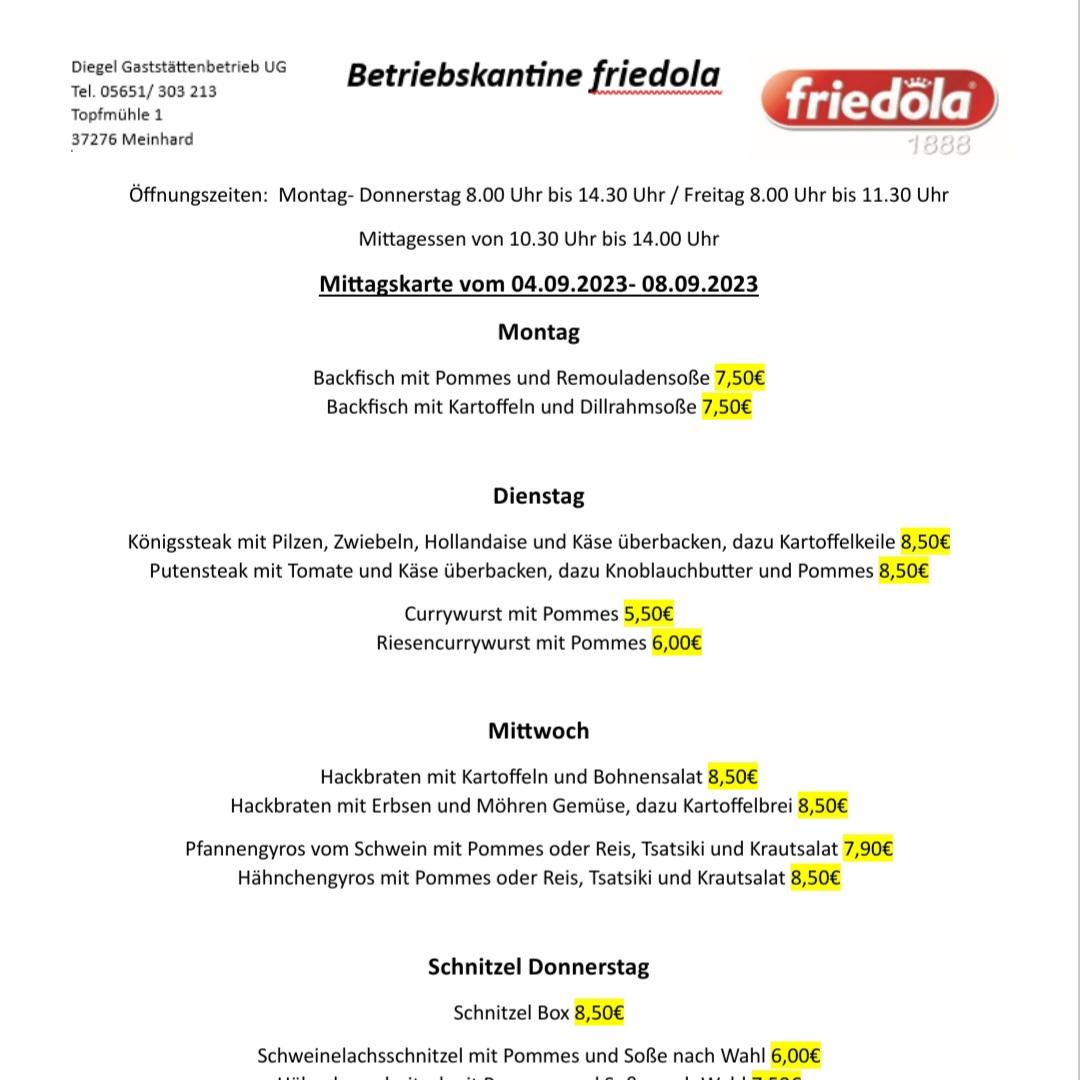 Restaurant "Betriebskantine friedola" in Meinhard