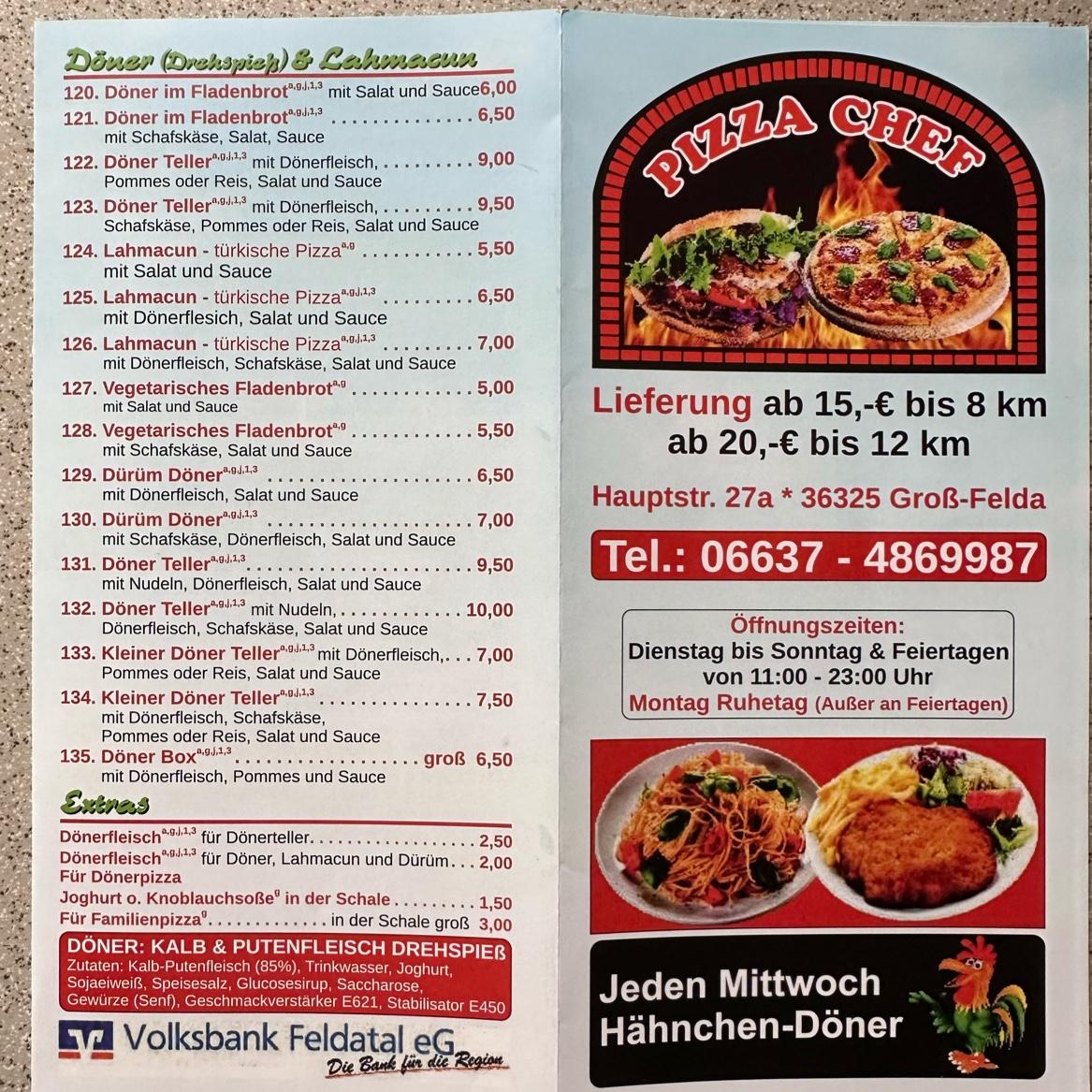 Restaurant "Pizza Chef" in Feldatal