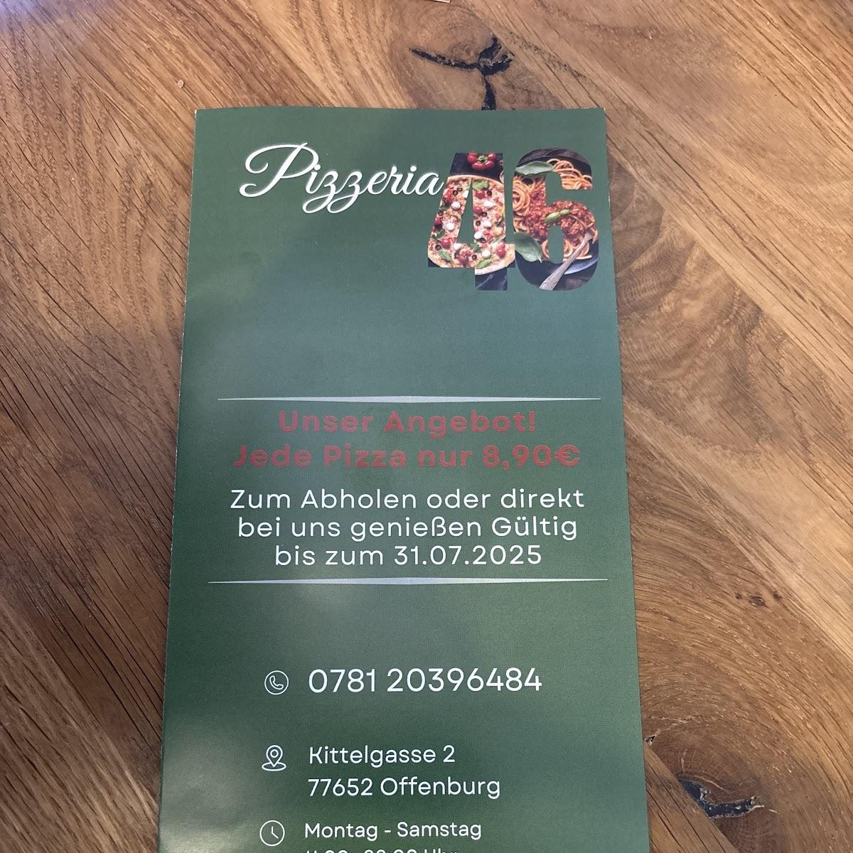 Restaurant "Pizzeria46" in Offenburg