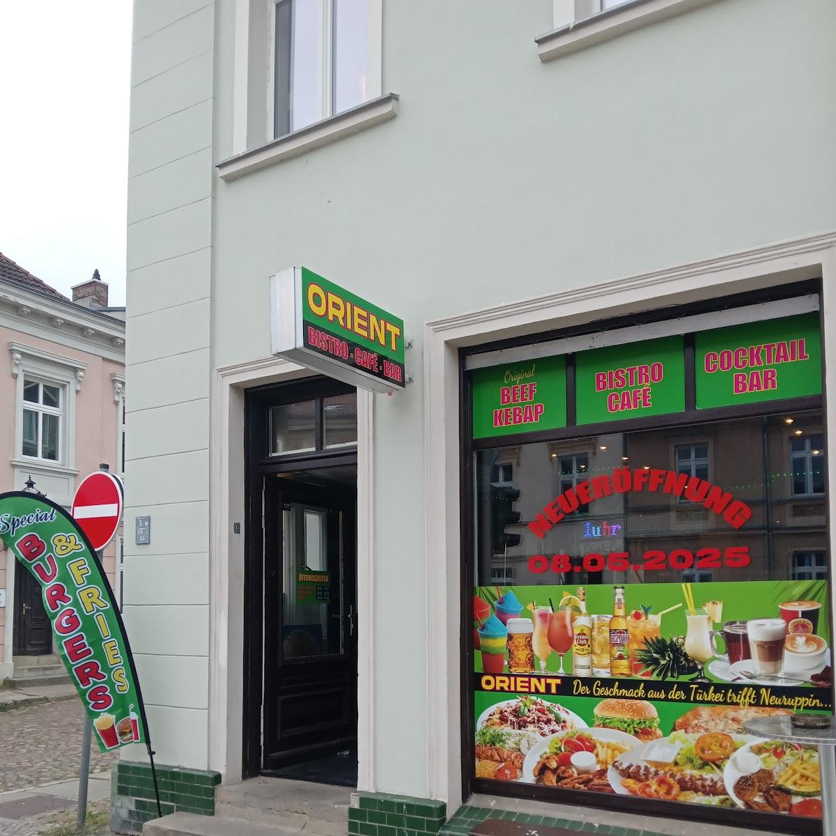 Restaurant "ORIENT BISTRO CAFE BAR NEURUPPIN Karl-Marx-Straße 5." in Neuruppin