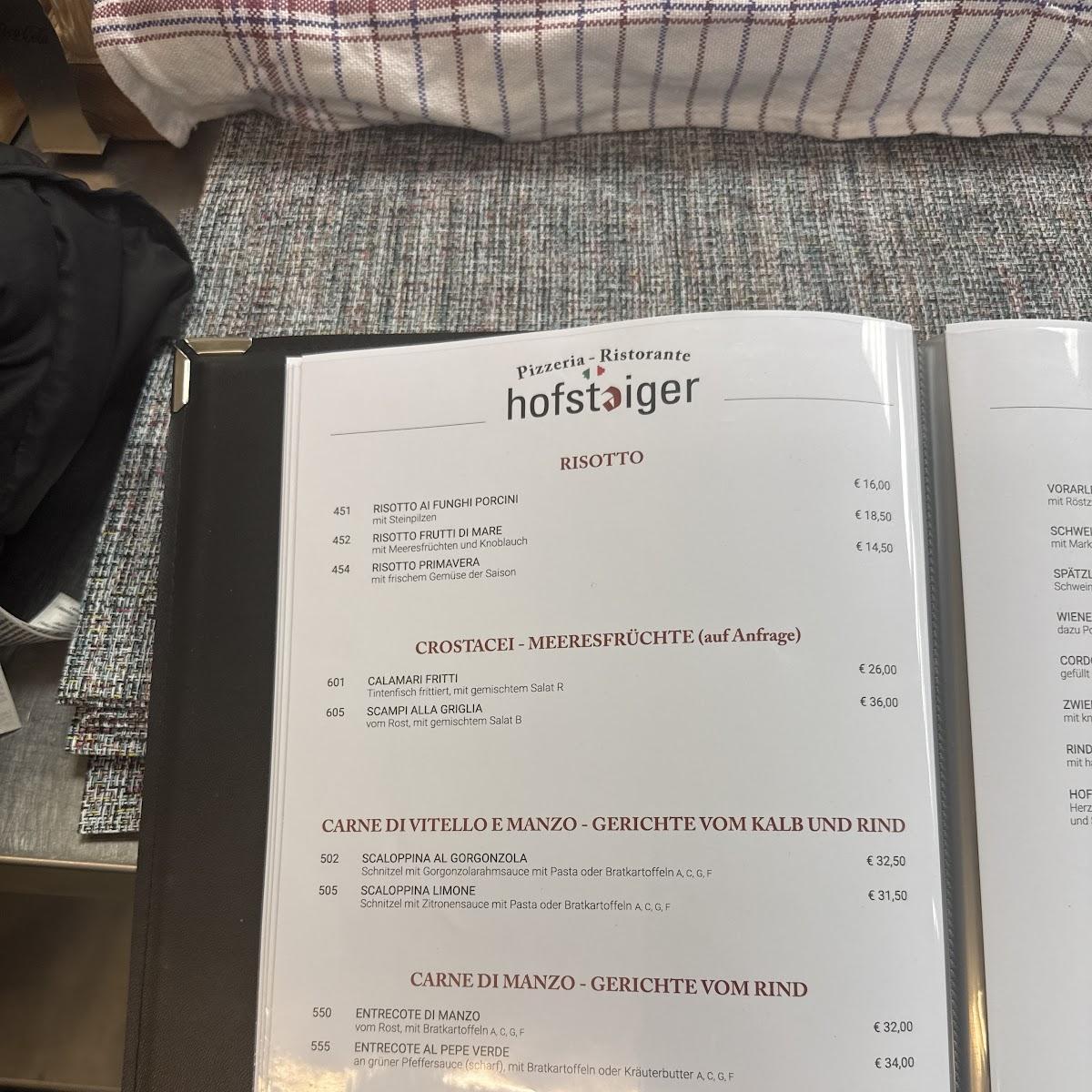 Restaurant "Pizzeria Ristorante Hofsteiger" in Schwarzach