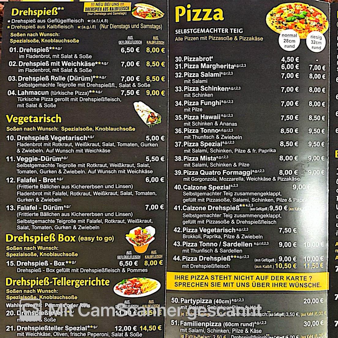 Restaurant "Nikos Pizza" in Bad Königshofen im Grabfeld