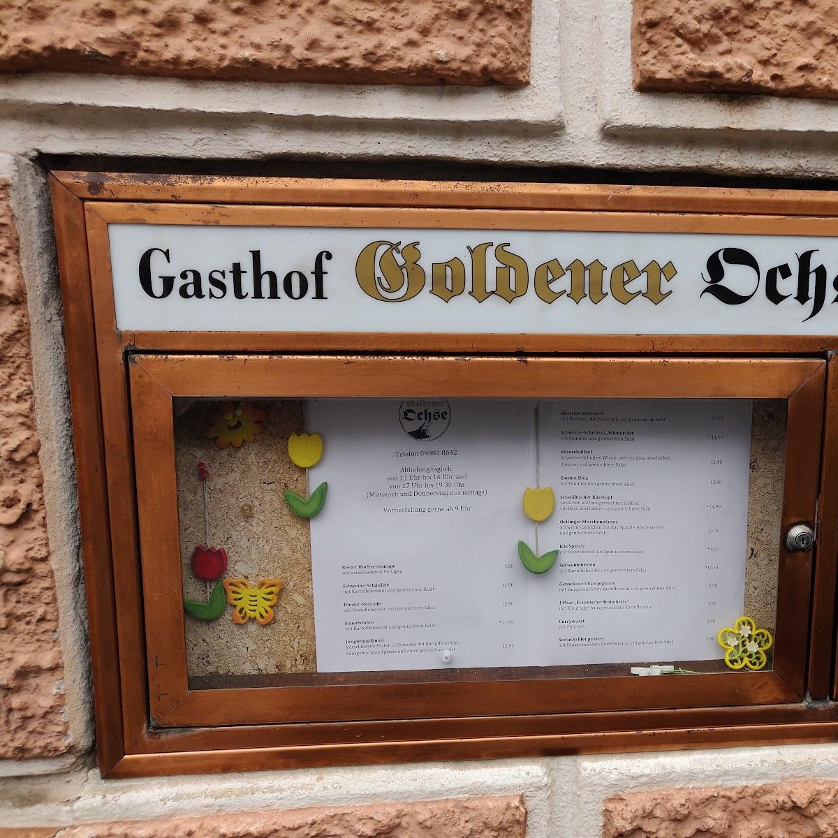 Restaurant "Goldener Ochse" in Oettingen in Bayern