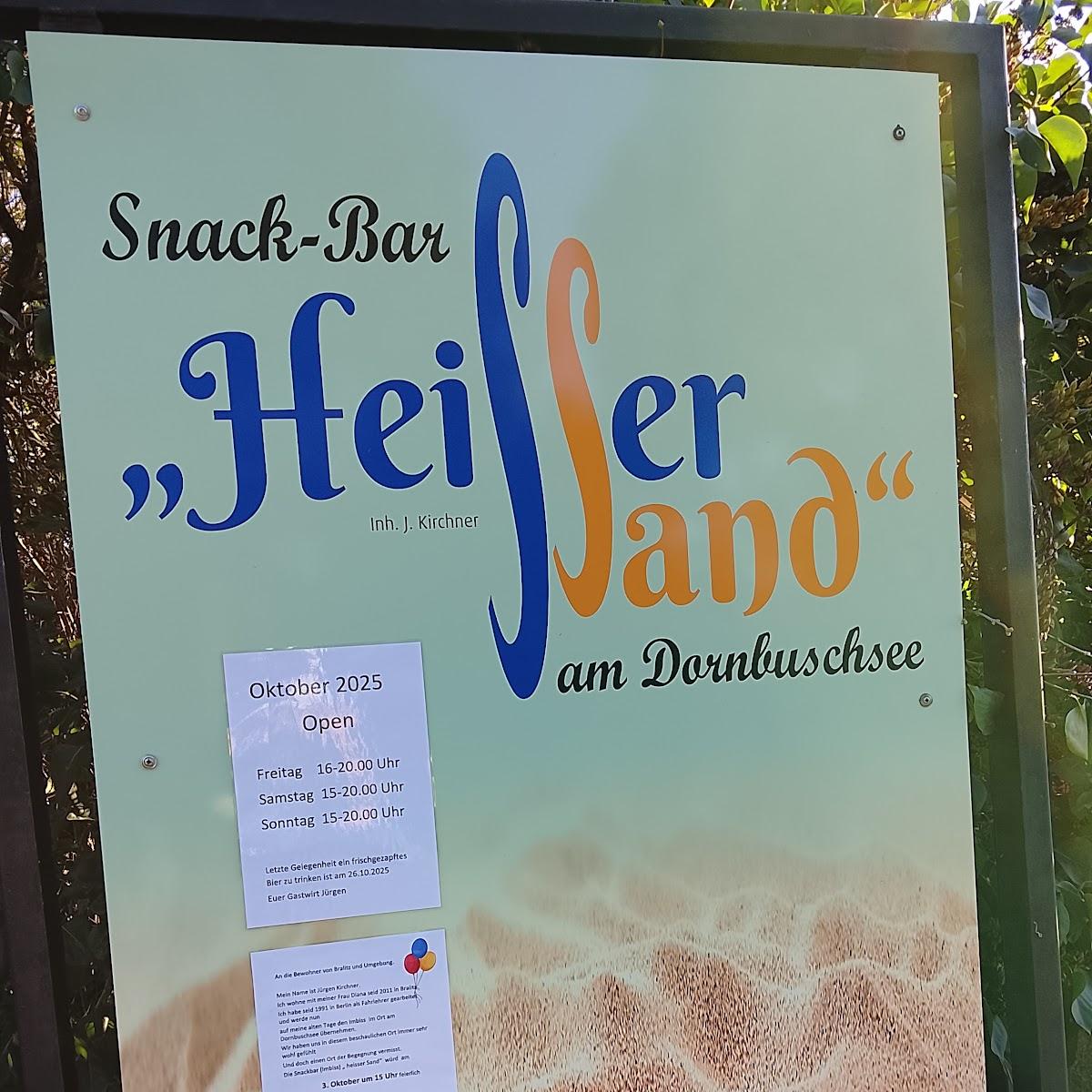 Restaurant "Snack Bar ,,Heißer Sand " in Bad Freienwalde (Oder)