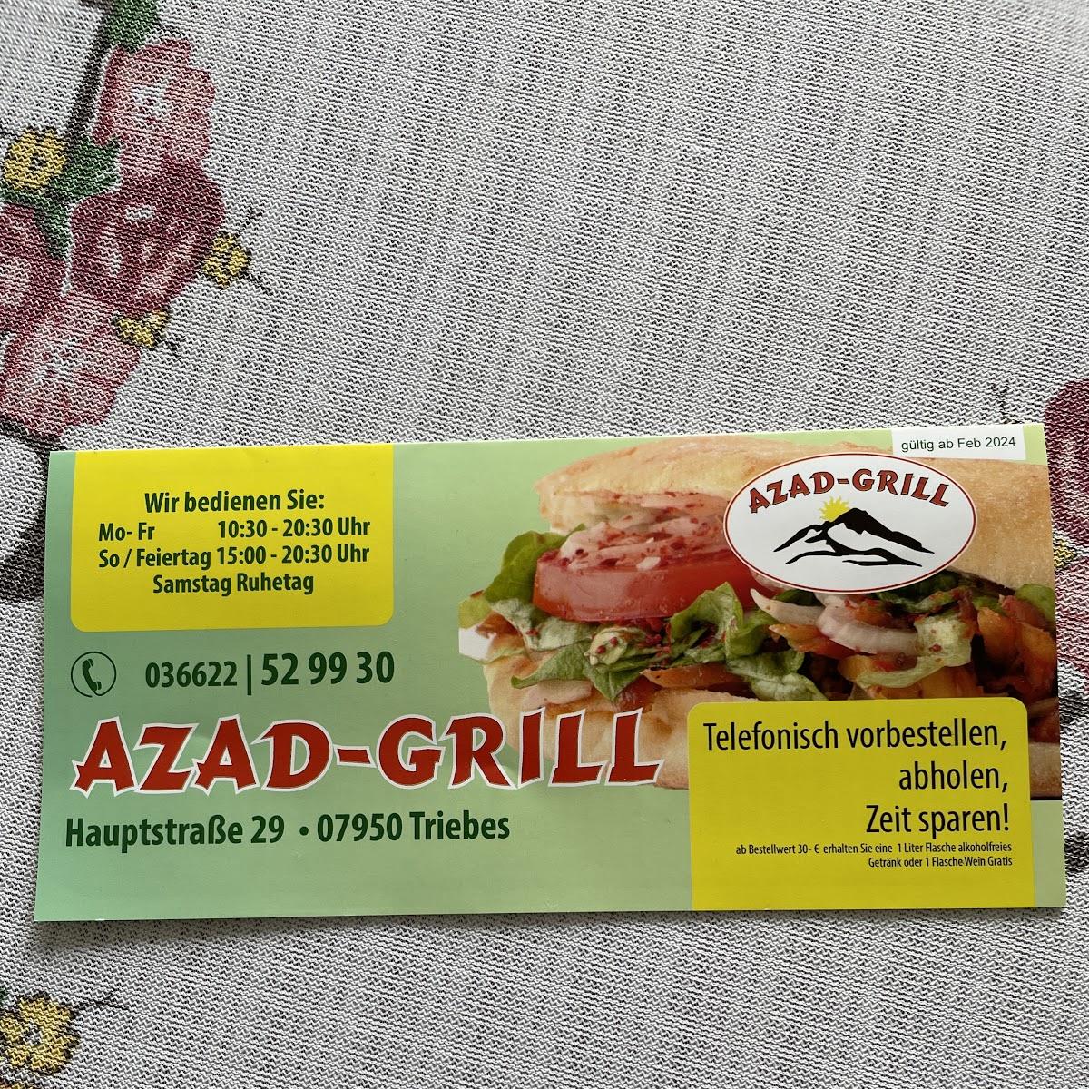 Restaurant "Azad Grill" in Zeulenroda-Triebes