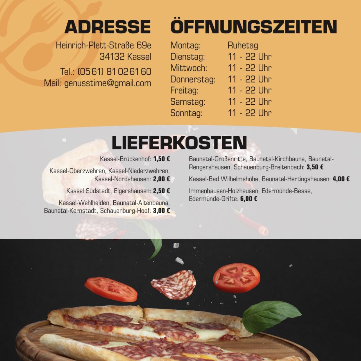 Restaurant "Genuss Time Pizzaservice" in Kassel