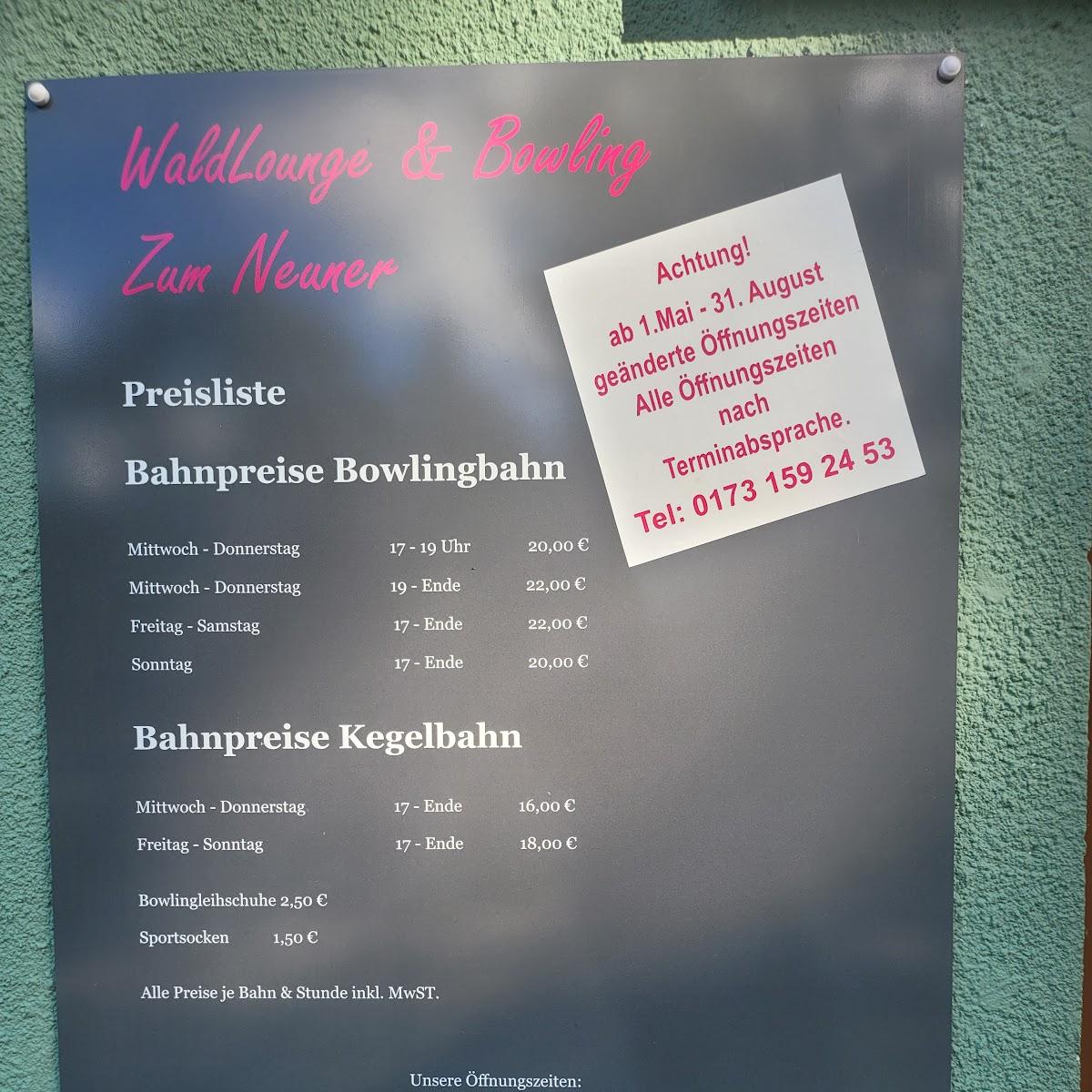 Restaurant "WaldLounge & Bowling Zum Neuner," in Müllrose