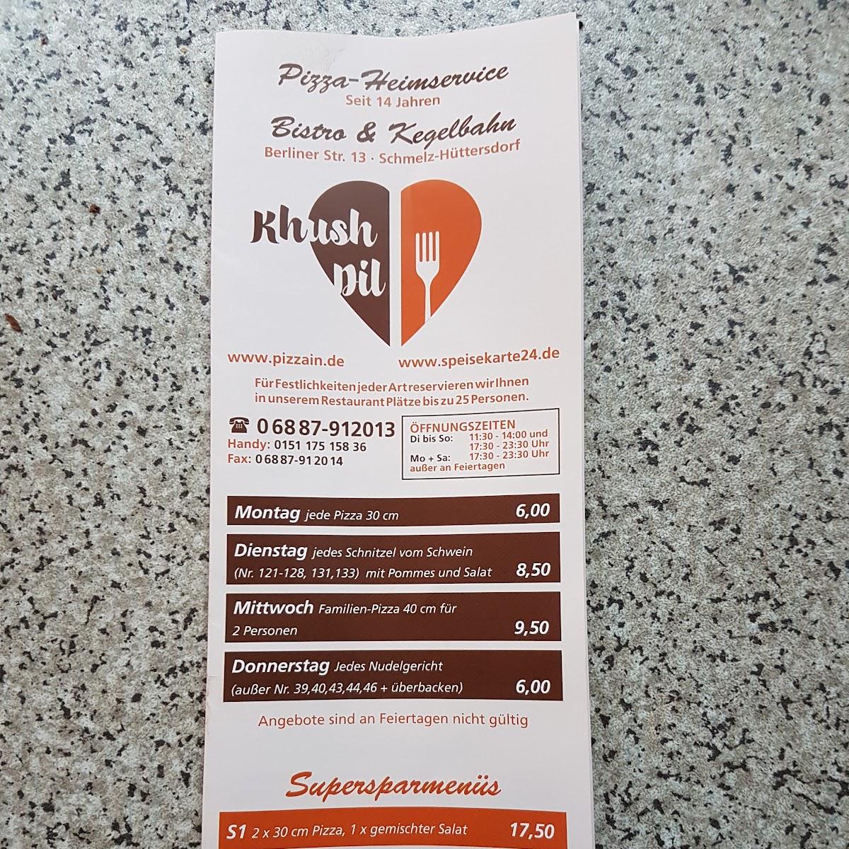 Restaurant "Khush Dil Pizzeria" in Schmelz
