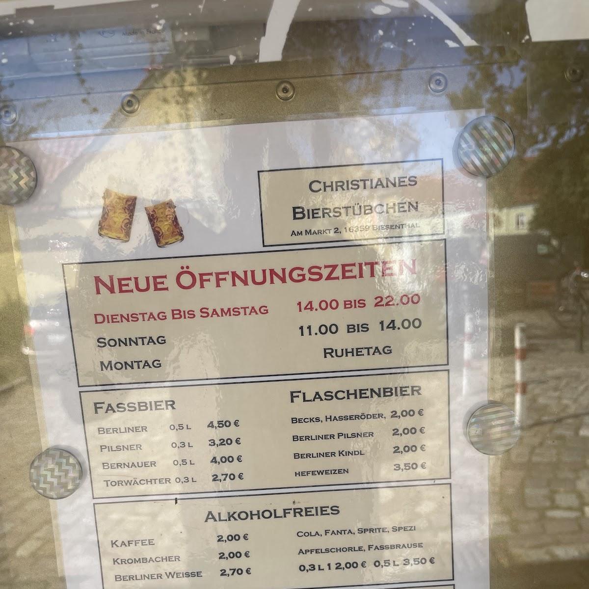 Restaurant "Christianes Bierstübchen" in Biesenthal