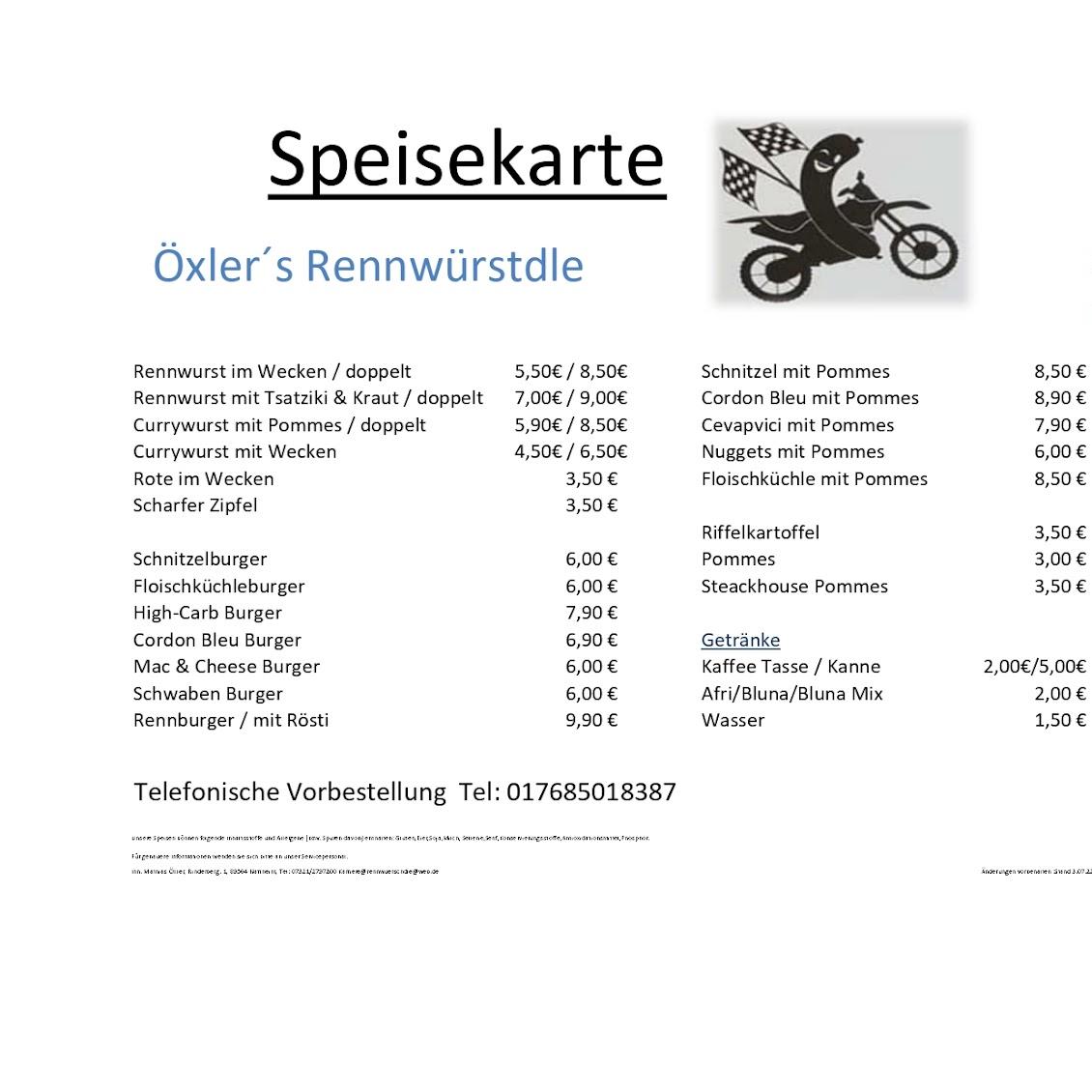 Restaurant "Öxler’s Rennwürschdle" in Nattheim