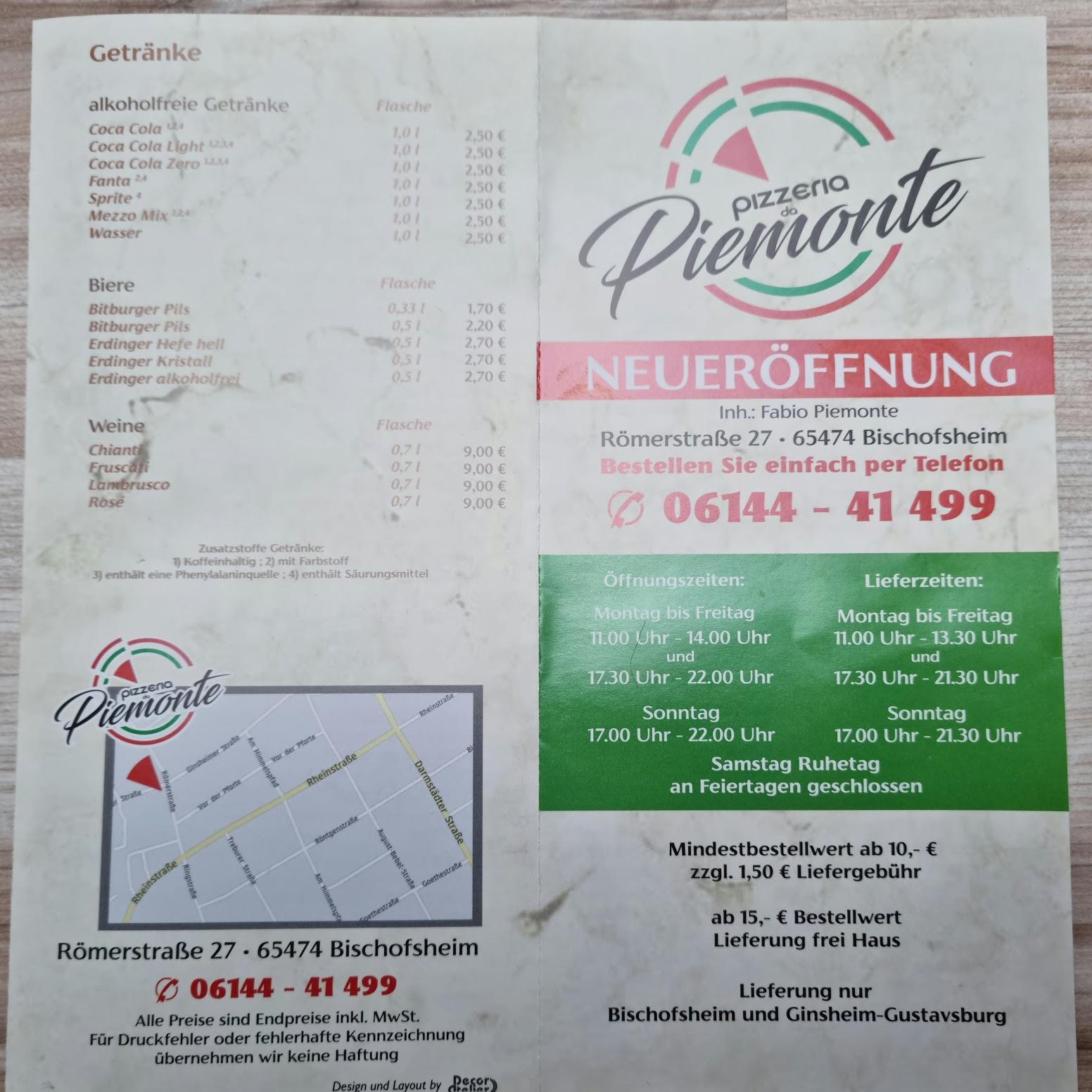 Restaurant "Pizzeria da Piemonte" in  Bischofsheim